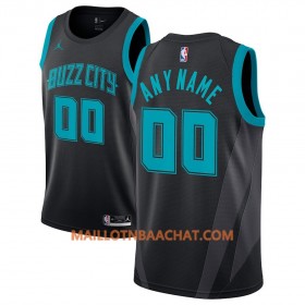 Maillot NBA Charlotte Hornets Personnalisable 2018-19 Jordan Brand City Edition Noir Swingman - Homme